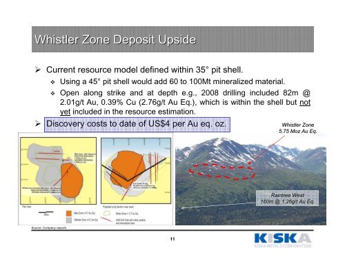 The Whistler Project An Emerging Gold District The Whistler Project ...