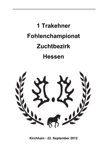 Organisation - Trakehner Zuchtbezirks Hessen