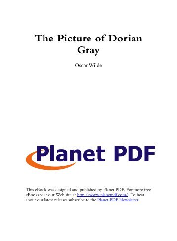 The Picture of Dorian Gray - Planet PDF