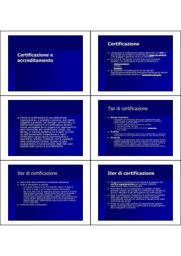 8 certificazione e accreditamento (pdf, it, 242 KB, 6/10/09)