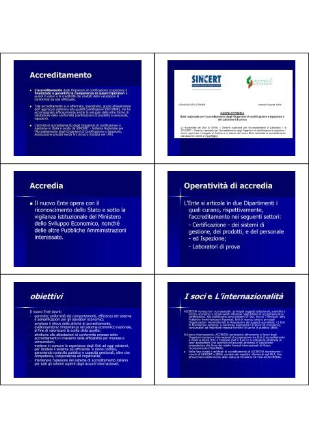 8 certificazione e accreditamento (pdf, it, 242 KB, 6/10/09)