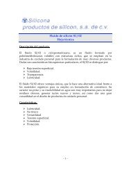 Fluido de silicÃ³n SI / 02 Hoja tÃ©cnica - Silicona.com.mx