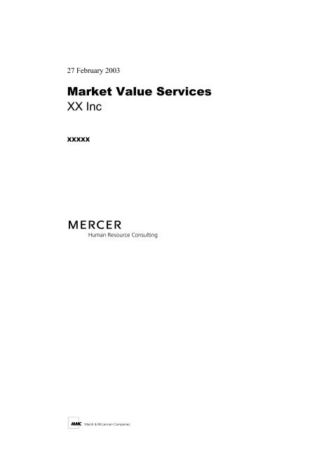 Sample report (pdf) - iMercer.com