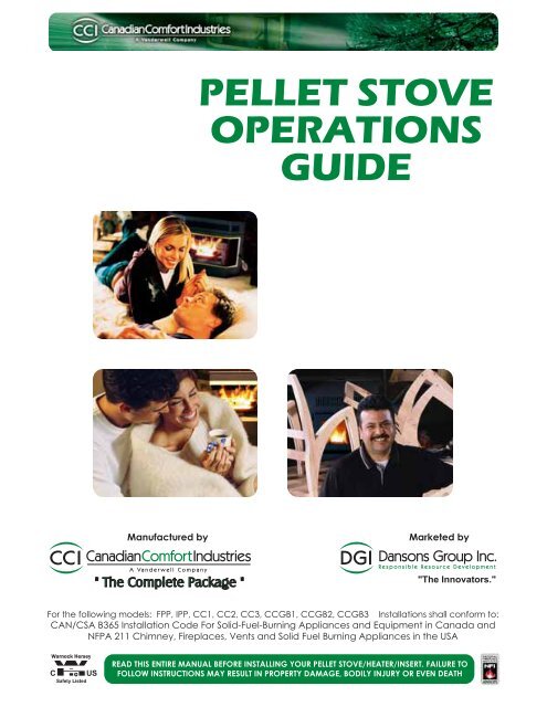 Pellet Stove Operations Guide - Dansons Group Inc.