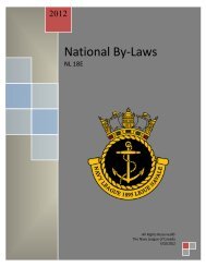 National By-Laws - The Navy League of Canada