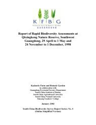 Report of Rapid Biodiversity Assessments at Qixingkeng Nature ...