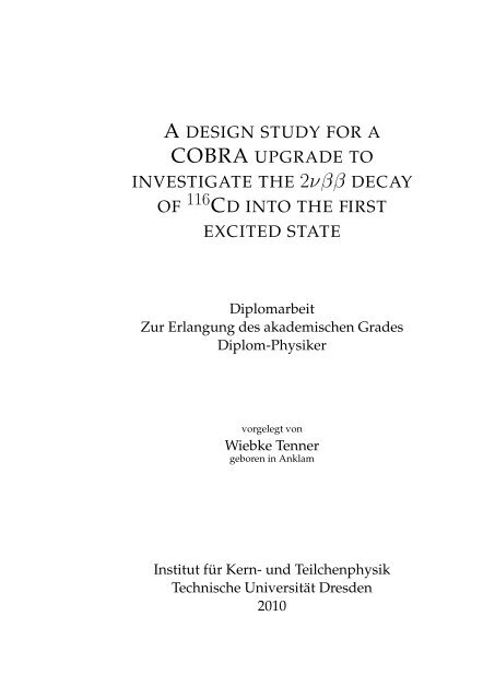 a design study for a cobra upgrade to - Institut für Kern- und ...