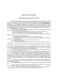 CONSELHO NACIONAL DE SAÚDE RESOLUÇÃO Nº 292 ... - Unesp