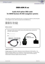 OBD-ASK-X-xx Audio-AUX option OBD-coder for BMW Business M ...