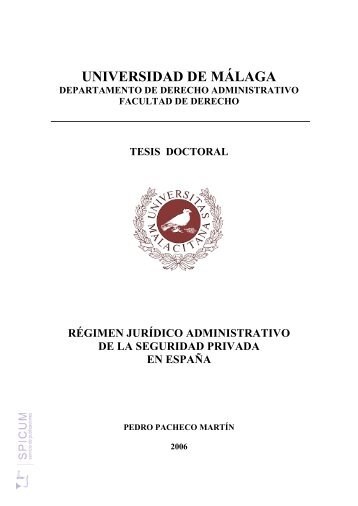 Régimen Jurídico Administrativo de la Seguridad Privada en España