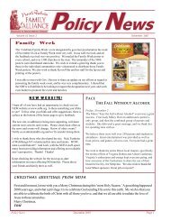 December 2007 Policy News - North Dakota Family Alliance