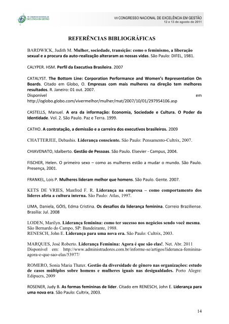 gestÃ£o feminina - um diferencial de lideranÃ§a mito ou nova realidade