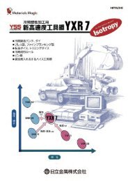 ＹＳＳ冷間塑性加工用新高速度工具鋼 ＹＸＲ７ - 日立金属