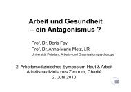 Arbeit und Gesundheit - Department Psychologie - Universität ...