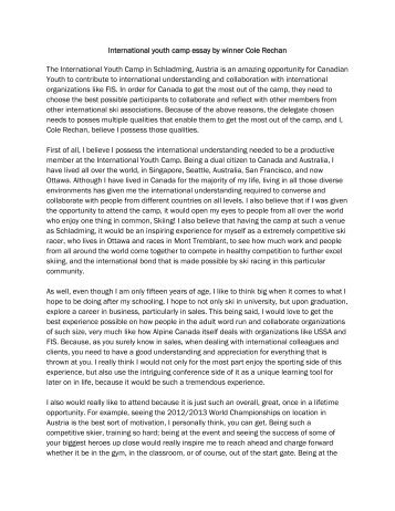 youth essay international The annual fsyf essay contest challenges us foreign service youth to answer a topic question in 1,000 words or fewer in 2018 the middle school and high school topic is the same:. youth essay international The annual fsyf essay contest challenges us foreign service youth to answer a topic question in 1,000 words or fewer in 2018 the middle school and high school topic is the same:.