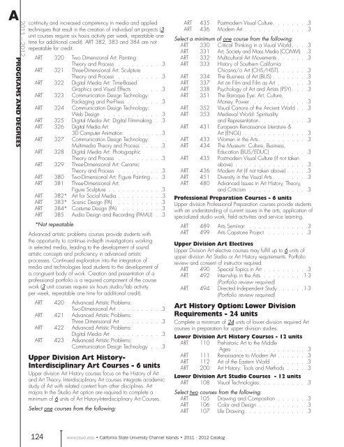 Download printable catalog - CSU Channel Islands