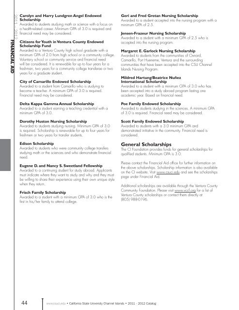 Download printable catalog - CSU Channel Islands