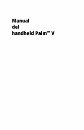 Manual del handheld Palmâ¢ V - PDA Expertos.com