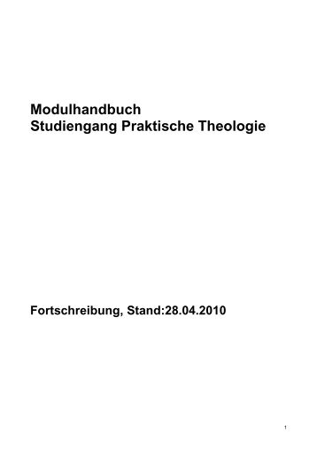 Modulhandbuch Bachelor-Studiengang "Praktische Theologie"