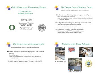 Power Point Presentation (PDF) - Green Chemistry Center
