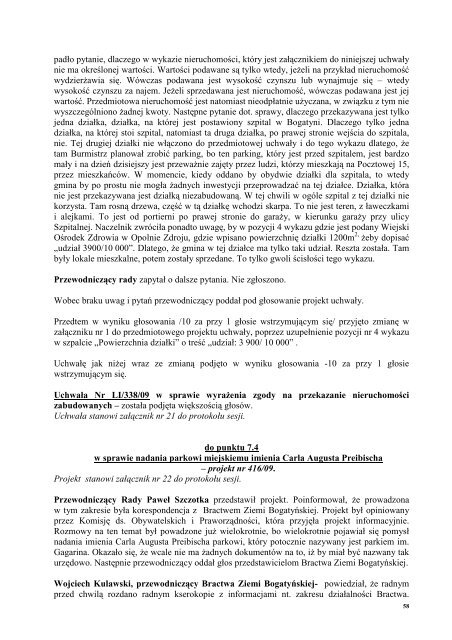 Protokół nr LI/09 - Biuletyn Informacji Publicznej, Urząd Miasta i ...