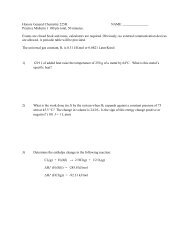 Honors General Chemistry 225H NAME: Practice Midterm 1 100 pts ...