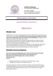 Allgemeine Infos & Einzelangebote als PDF - Heilmedium Christine ...