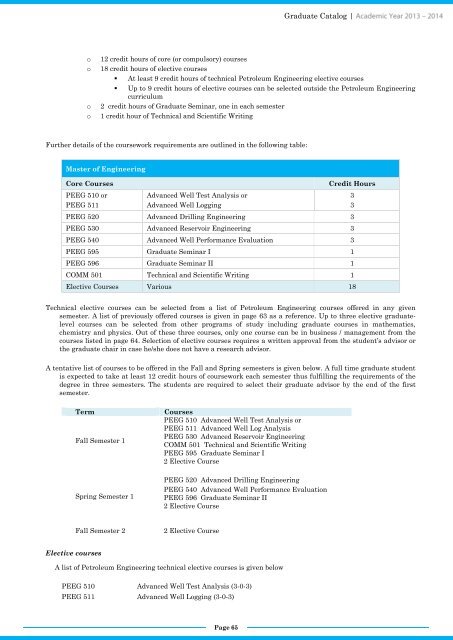 GRADUATE CATALOG - The Petroleum Institute