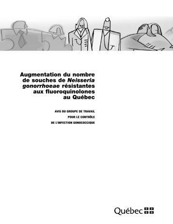 Augmentation du nombre de souches de Neisseria gonorrhoeae ...