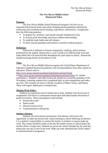 Important New Study Of Homework >> Middle Homework Policy Pdf The New Haven School Important New Study Of Homework >> Middle Homework Policy Pdf The New Haven School