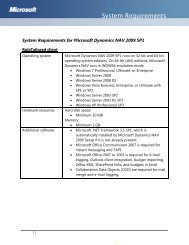 System Requirements for Microsoft Dynamics NAV 2009 - BSS-IT