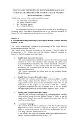 Confirmation of the proceeding of the Punjab Medical Council ...