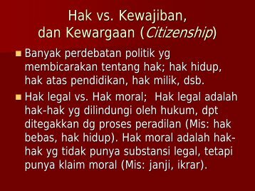 Hak vs. Kewajiban, dan Kewargaan (Citizenship) - Kumoro.staff.ugm ...