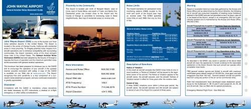 GA Noise Abatement - John Wayne Airport