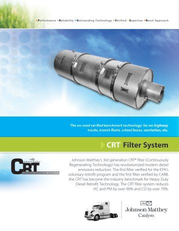 CRTÂ® Filter System - Johnson Matthey - Emission Control ...