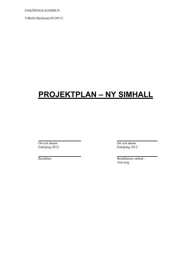 Projektplan för simhallen - Enköping