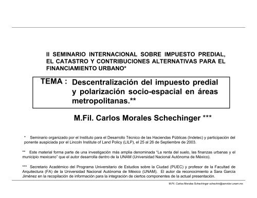 M.Fil. Carlos Morales Schechinger *** Descentralización ... - Indetec