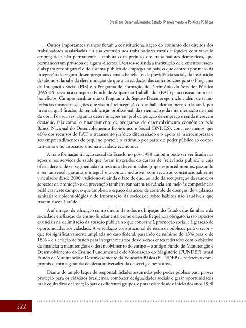 Brasil em Desenvolvimento: Estado, Planejamento e PolÃ­ticas - Ipea