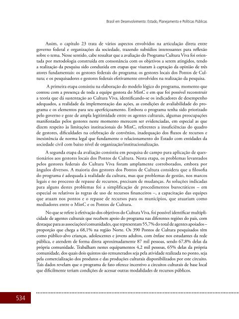 Brasil em Desenvolvimento: Estado, Planejamento e PolÃ­ticas - Ipea