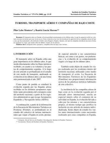 02-turismo, transporte aÃ©reo y com - Instituto de Estudios TurÃ­sticos