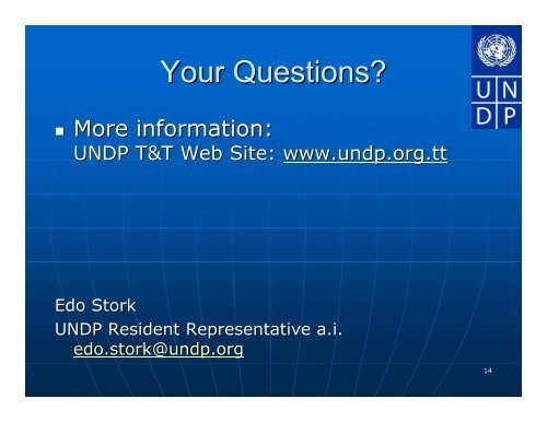 CPAP - UNDP Trinidad and Tobago