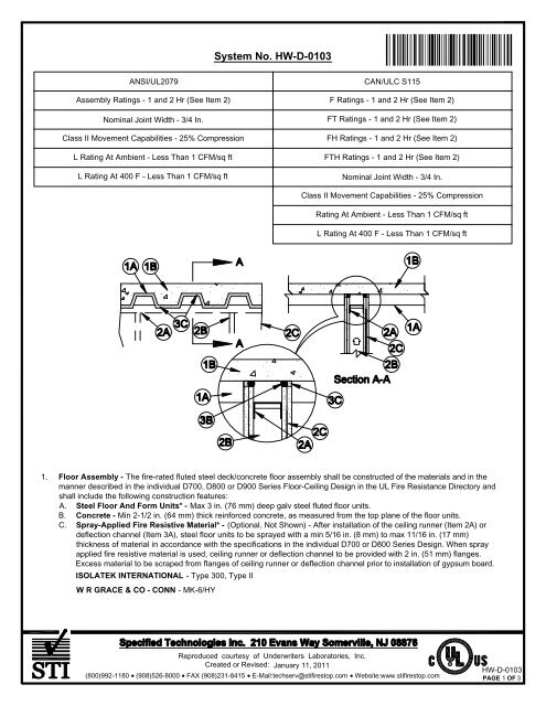 HW-D-0103 - STI - Specified Technologies Inc