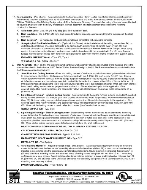 HW-D-0103 - STI - Specified Technologies Inc