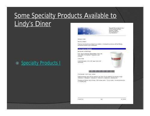 Lindy's Diner (PDF)