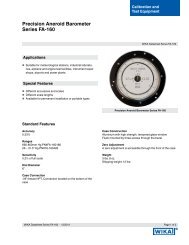 Precision Aneroid Barometer Series FA-160 - WIKA