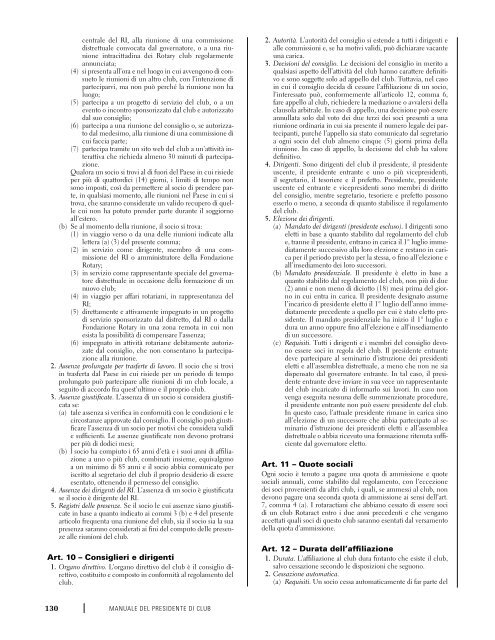 Manuale del Presidente di Club (222 IT-910) - Distretto 2040