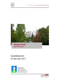Qualitätsbericht - Wicker-Klinik Bad Wildungen