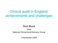 Clinical audit in England: achievements and challenges - HQIP