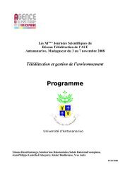 Programme - TÃ©lÃ©dÃ©tection - AUF