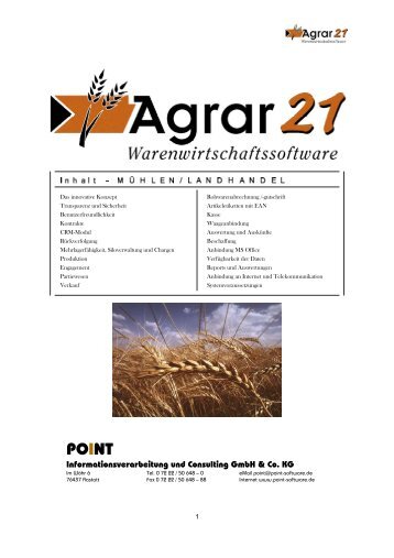 AGRAR21 - Modul Mühlen/Landhandel - Point ...